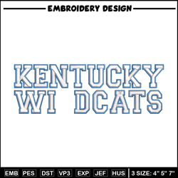 University of Kentucky logo embroidery design, NCAA embroidery, Sport embroidery,Logo sport embroidery,Embroidery design