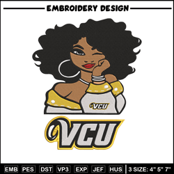 VCU Rams girl embroidery design, NCAA embroidery, Sport embroidery, logo sport embroidery, Embroidery design