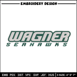 Wagner Seahawks logo embroidery design,NCAA embroidery,Sport embroidery, Logo sport embroidery, Embroidery design.