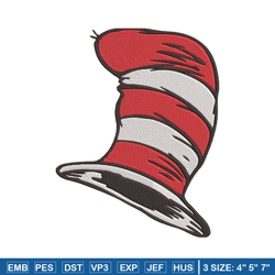 Cat In The Hat Embroidery Design, Dr seuss Embroidery, Embroidery File, Embroidery design, Digital download.