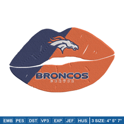 Denver Broncos Lips embroidery design, Denver Broncos embroidery, NFL embroidery, sport embroidery, embroidery design.