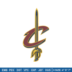 Cleveland Cavaliers logo embroidery design, NBA embroidery, Sport embroidery,Embroidery design, Logo sport embroidery