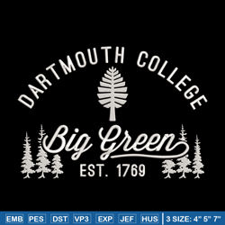 Dartmouth College design embroidery design, NCAA embroidery, Sport embroidery,Logo sport embroidery,Embroidery design