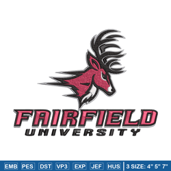 Fairfield University Logo embroidery design, NCAA embroidery, Sport embroidery, logo sport embroidery,Embroidery design