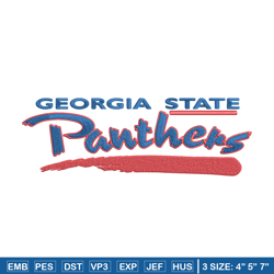 Georgia State logo embroidery design, NCAA embroidery, Embroidery design, Logo sport embroidery, Sport embroidery