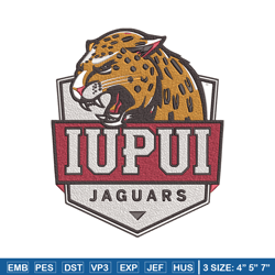 IUPUI Jaguars logo embroidery design,NCAA embroidery, Embroidery design,Logo sport embroidery, Sport embroidery.