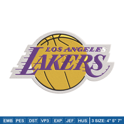 Los Angeles Lakers logo embroidery design, NBA embroidery, Sport embroidery, Embroidery design, Logo sport embroidery.