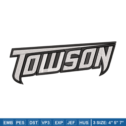 Towson University logo embroidery design, NCAA embroidery, Sport embroidery, logo sport embroidery, Embroidery design