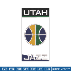 Utah Jazz logo embroidery design,NBA embroidery, Sport embroidery, Embroidery design, Logo sport embroidery