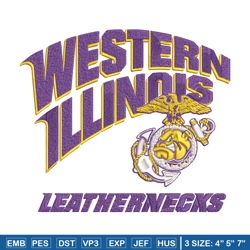 Western Illinois logo embroidery design, NCAA embroidery, Sport embroidery, logo sport embroidery, Embroidery design
