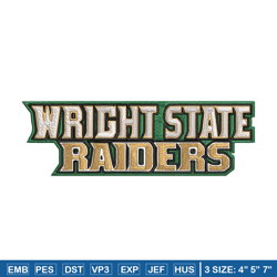 Wright State Raiders logo embroidery design,NCAA embroidery,Sport embroidery, logo sport embroidery,Embroidery design