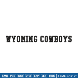 Wyoming Cowboys logo embroidery design, NCAA embroidery,Sport embroidery, Logo sport embroidery, Embroidery design