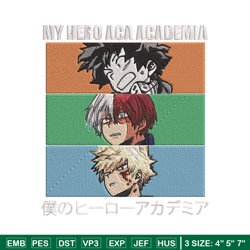 Deku friends Embroidery Design, Mha Embroidery, Embroidery File, Anime Embroidery, Anime shirt, Digital download