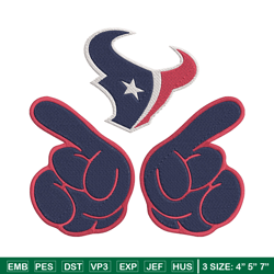 Foam Finger Houston Texans embroidery design, Texans embroidery, NFL embroidery, sport embroidery, embroidery design.