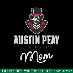 Austin Peay State logo embroidery design, NCAA embroidery, Sport embroidery, logo sport embroidery, Embroidery design.