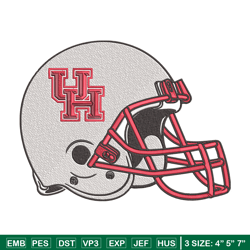 Houston Cougars helmet embroidery design, Sport embroidery, logo sport embroidery, Embroidery design, NCAA embroidery