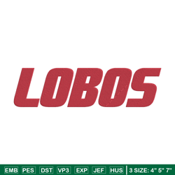 New Mexico Lobos logo embroidery design, Sport embroidery, logo sport embroidery, Embroidery design,NCAA embroidery