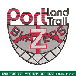 Portland Trail Blazers no 1 embroidery design,NBA embroidery,Sport embroidery,Embroidery design,Logo sport embroidery