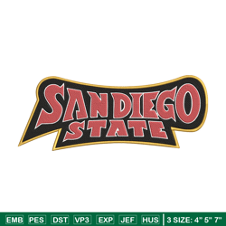 San Diego State logo embroidery design, NCAA embroidery,Sport embroidery, Logo sport embroidery, Embroidery design