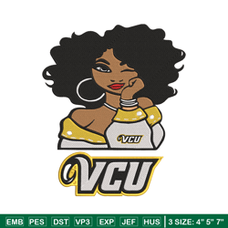 VCU Rams girl embroidery design, NCAA embroidery, Sport embroidery, logo sport embroidery, Embroidery design