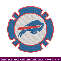 Buffalo Bills Poker Chip Ball embroidery design, Bills embroidery, NFL embroidery, sport embroidery, embroidery design.