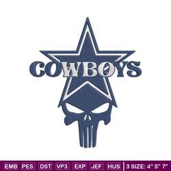 Dallas Cowboys Skull embroidery design, Cowboys embroidery, NFL embroidery, logo sport embroidery, embroidery design.