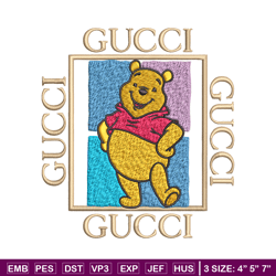 Gucci Winnie Pooh Embroidery design, Winnie Pooh Embroidery, cartoon design, Embroidery File, Digital download.