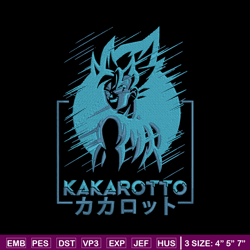 Kakarotto Embroidery Design, Dragonball Embroidery, Embroidery File, Anime Embroidery, Anime shirt,Digital download.