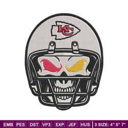 Kansas City Chiefs Skull Helmet embroidery design, Kansas City Chiefs embroidery, NFL embroidery, logo sport embroidery
