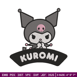 Kuromi logo Embroidery Design, Hello kitty Embroidery, Embroidery File, Anime Embroidery, Anime shirt, Digital download