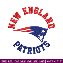 logo New England Patriots embroidery design, New England Patriots embroidery, NFL embroidery, logo sport embroidery.