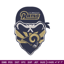 Los Angeles Rams Skull embroidery design, Rams embroidery, NFL embroidery, logo sport embroidery, embroidery design.