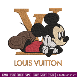 Mickey louis vuitton Embroidery Design, Lv Embroidery, Embroidery File, Brand Embroidery, Logo shirt, Digital download