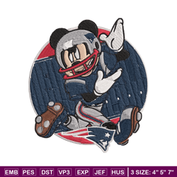 Mickey Mouse Player Patriots embroidery design, Patriots embroidery, NFL embroidery, sport embroidery, embroidery design