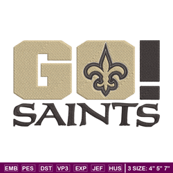 New Orleans Saints Go embroidery design, New Orleans Saints embroidery, NFL embroidery, logo sport embroidery.