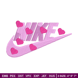 Nike heart embroidery design, Nike embroidery, Nike design, Embroidery shirt, Embroidery file, Digital download