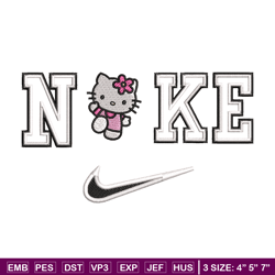 Nike kitty embroidery design, Hello kitty embroidery, Emb design, Embroidery shirt, Embroidery file, Digital download