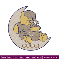 Pooh gucci Embroidery Design, Pooh Embroidery, Embroidery File, Gucci Embroidery, Anime shirt,Digital download