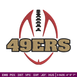 San Francisco 49ers Ball embroidery design, 49ers embroidery, NFL embroidery, logo sport embroidery, embroidery design.