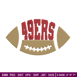 San Francisco 49ers Football embroidery design, 49ers embroidery, NFL embroidery, sport embroidery, embroidery design.