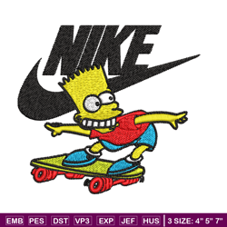 Simpson funny Nike Embroidery design, Simpson cartoon Embroidery, Nike design, Embroidery file, Instant download.