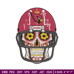 Skull Helmet Arizona Cardinals embroidery design, Arizona Cardinals embroidery, NFL embroidery, logo sport embroidery.