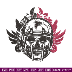 Skull Helmet Atlanta Falcons embroidery design, Falcons embroidery, NFL embroidery, sport embroidery, embroidery design.