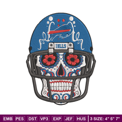 Skull Helmet Buffalo Bills embroidery design, Bills embroidery, NFL embroidery, sport embroidery, embroidery design.