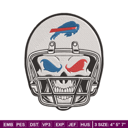 Skull Helmet Buffalo Bills embroidery design, Buffalo Bills embroidery, NFL embroidery, logo sport embroidery.