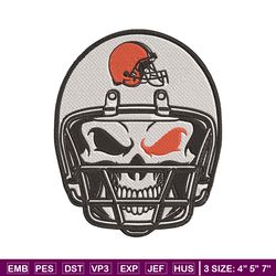 Skull Helmet Cleveland Browns embroidery design, Browns embroidery, NFL embroidery, sport embroidery, embroidery design.