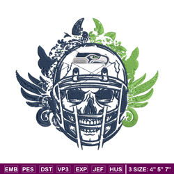 Skull Helmet Seattle Seahawks embroidery design, Seattle Seahawks embroidery, NFL embroidery, logo sport embroidery. (2)