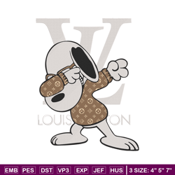 Snoopy x LV Embroidery Design, Peanuts Embroidery, Embroidery File, LV Embroidery, Anime shirt, Digital download