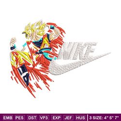 Son Goku Nike Embroidery design, Dragon ball Embroidery, Nike design, anime shirt, Embroidery file, Instant download.