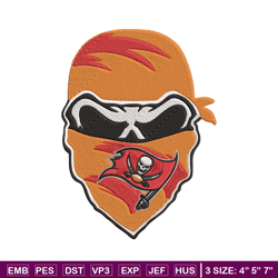Tampa Bay Buccaneers skull embroidery design, Buccaneers embroidery, NFL embroidery, logo sport embroidery